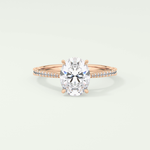 2.0 CT Oval Cut Pave Lab-Grown Diamond Engagement Ring 7