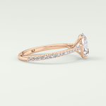 2.0 CT Oval Cut Pave Lab-Grown Diamond Engagement Ring 9