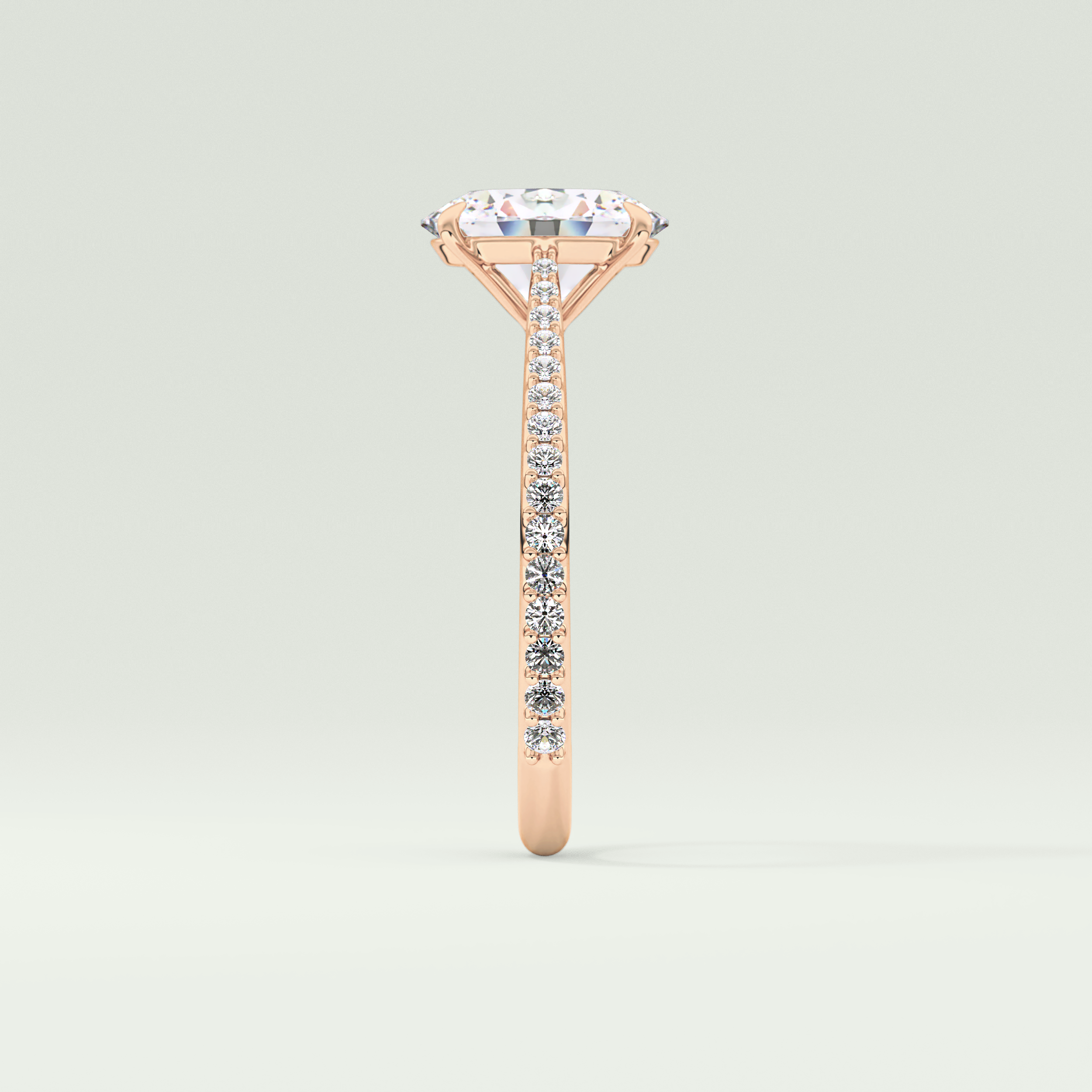 2.0 CT Oval Cut Pave Lab-Grown Diamond Engagement Ring 10