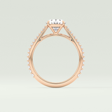 2.0 CT Oval Cut Pave Lab-Grown Diamond Engagement Ring 12