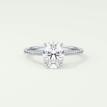 2.0 CT Oval Cut Pave Lab-Grown Diamond Engagement Ring 13