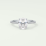 2.0 CT Oval Cut Pave Lab-Grown Diamond Engagement Ring 13