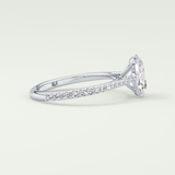 2.0 CT Oval Cut Pave Lab-Grown Diamond Engagement Ring 15