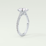 2.0 CT Oval Cut Pave Lab-Grown Diamond Engagement Ring 17