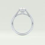 2.0 CT Oval Cut Pave Lab-Grown Diamond Engagement Ring 18