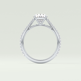 2.0 CT Oval Cut Pave Lab-Grown Diamond Engagement Ring 18