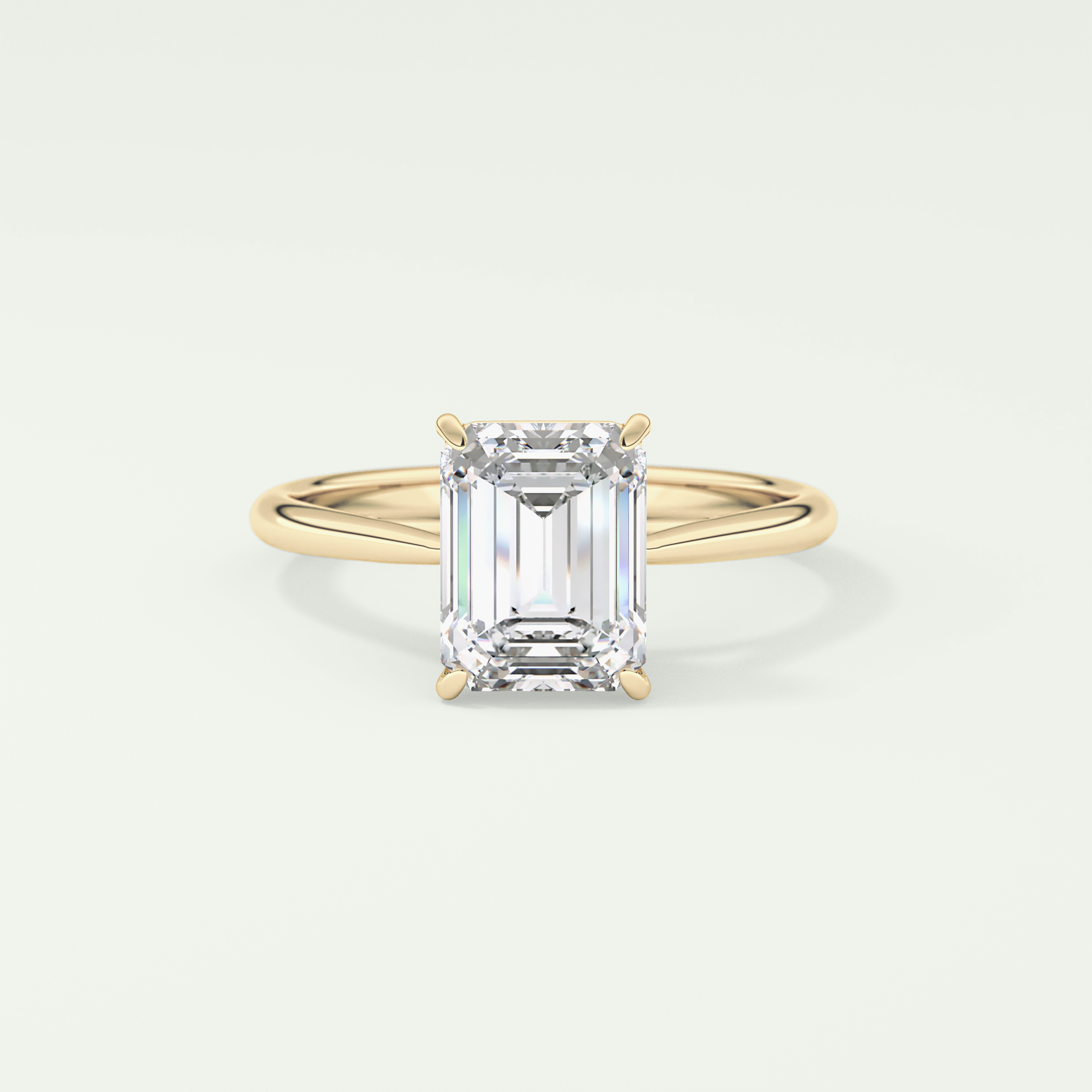 2.0 CT Emerald Cut Solitaire Lab-Grown Diamond Engagement Ring 1