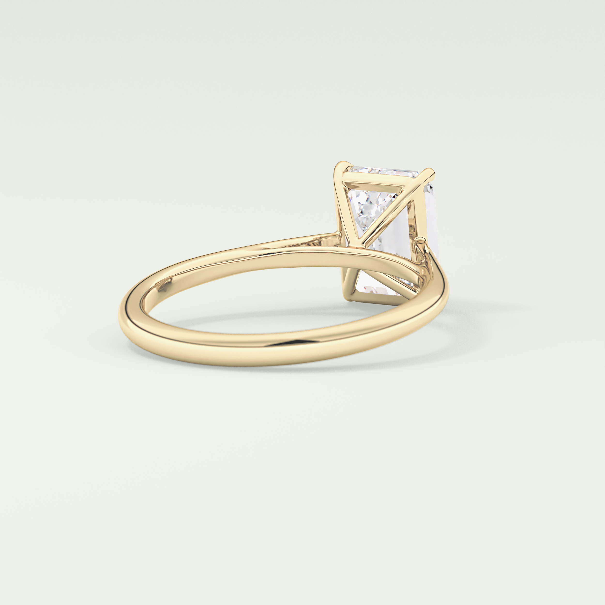 2.0 CT Emerald Cut Solitaire Lab-Grown Diamond Engagement Ring 2