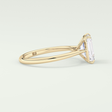 2.0 CT Emerald Cut Solitaire Lab-Grown Diamond Engagement Ring 3