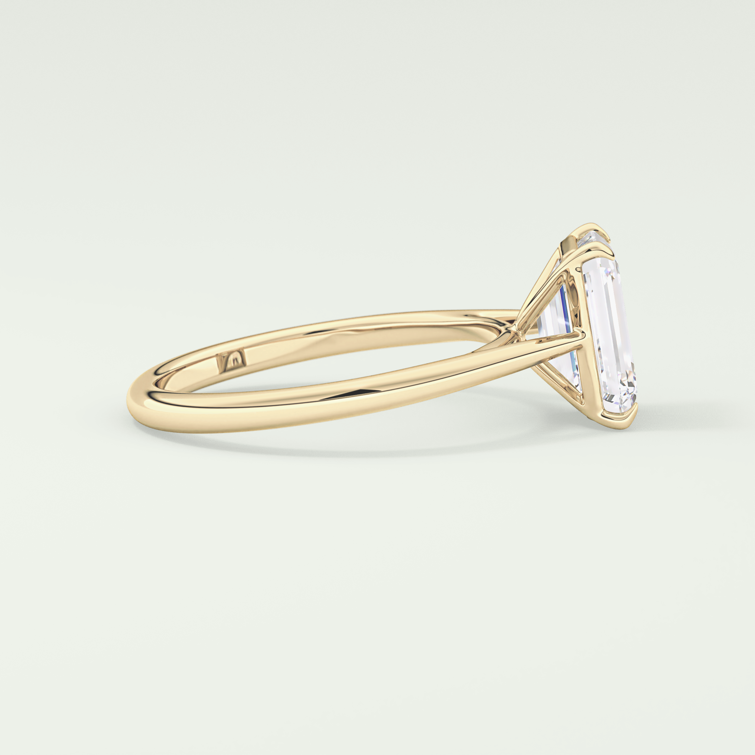 2.0 CT Emerald Cut Solitaire Lab-Grown Diamond Engagement Ring 3
