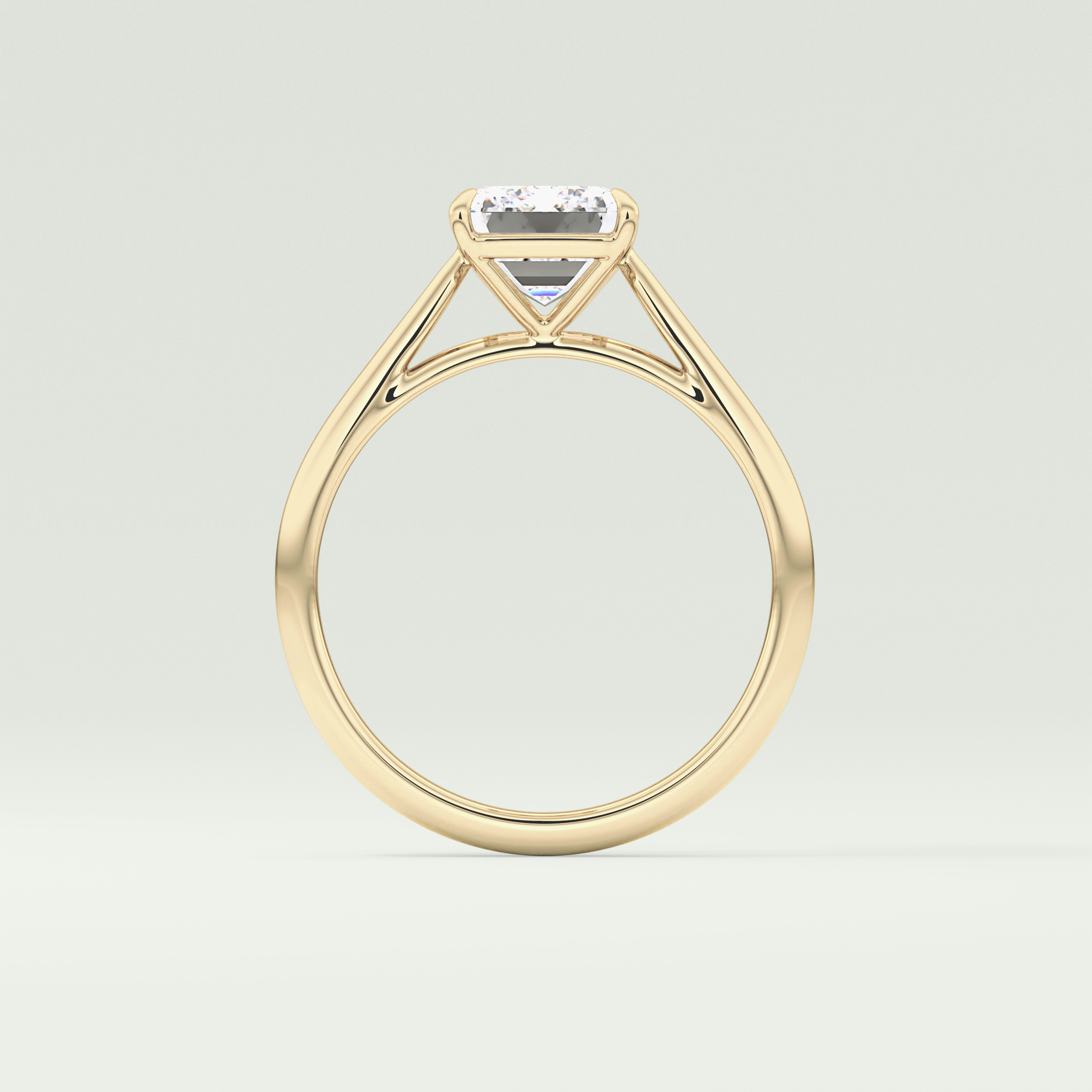 2.0 CT Emerald Cut Solitaire Moissanite Engagement Ring 6
