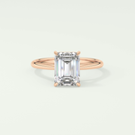 2.0 CT Emerald Cut Solitaire Lab-Grown Diamond Engagement Ring 7