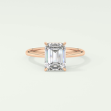 2.0 CT Emerald Cut Solitaire Lab-Grown Diamond Engagement Ring 7
