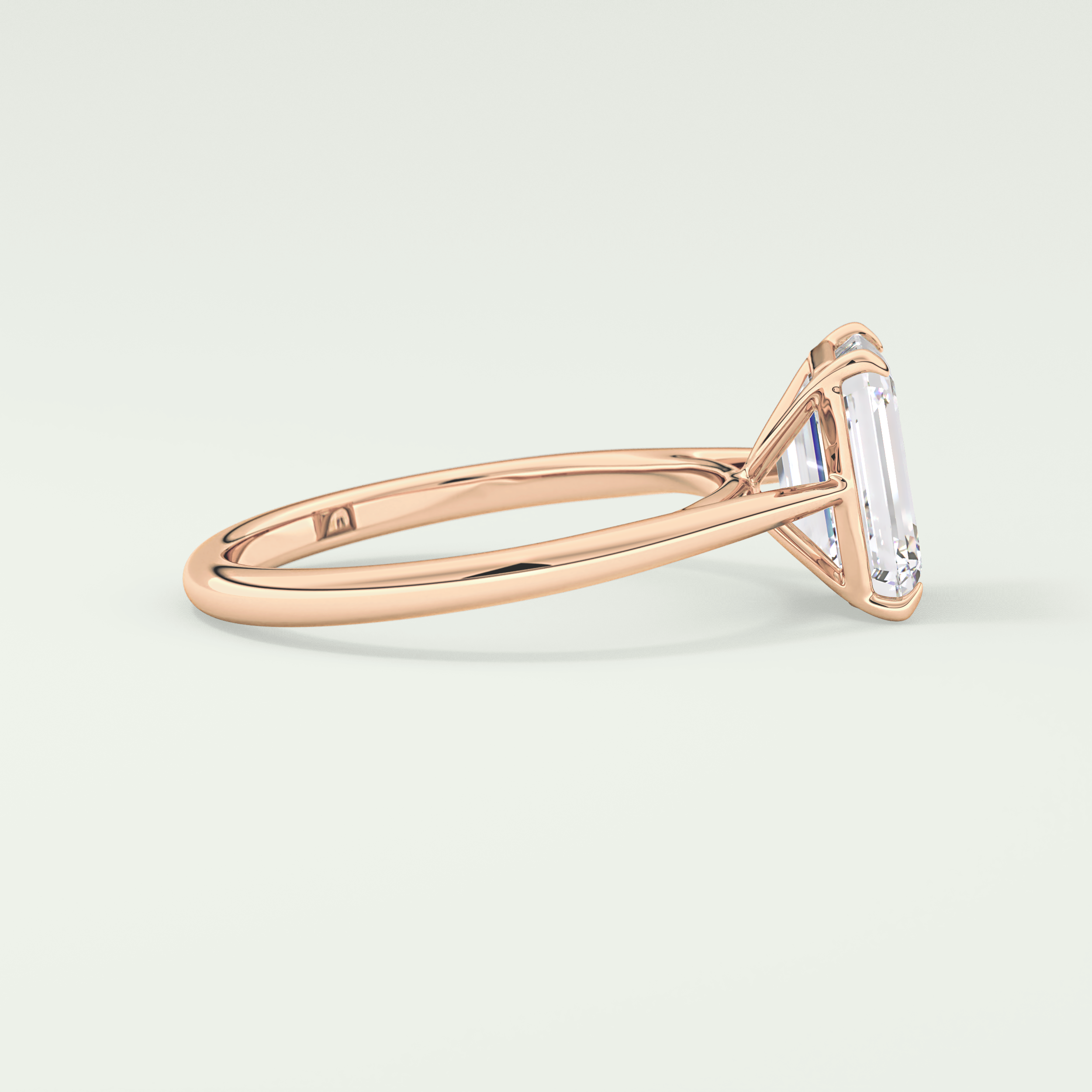 2.0 CT Emerald Cut Solitaire Lab-Grown Diamond Engagement Ring 9