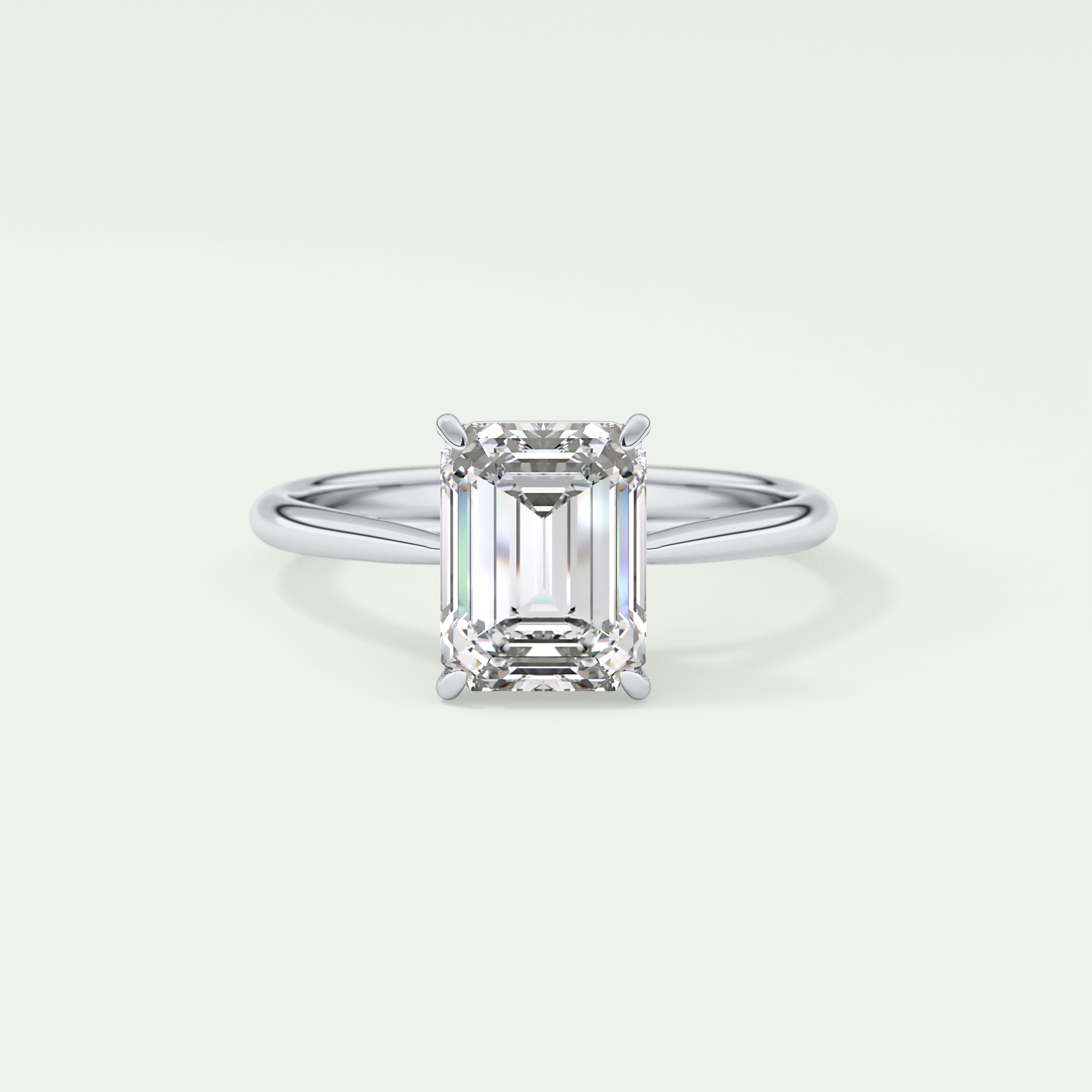 2.0 CT Emerald Cut Solitaire Lab-Grown Diamond Engagement Ring 13