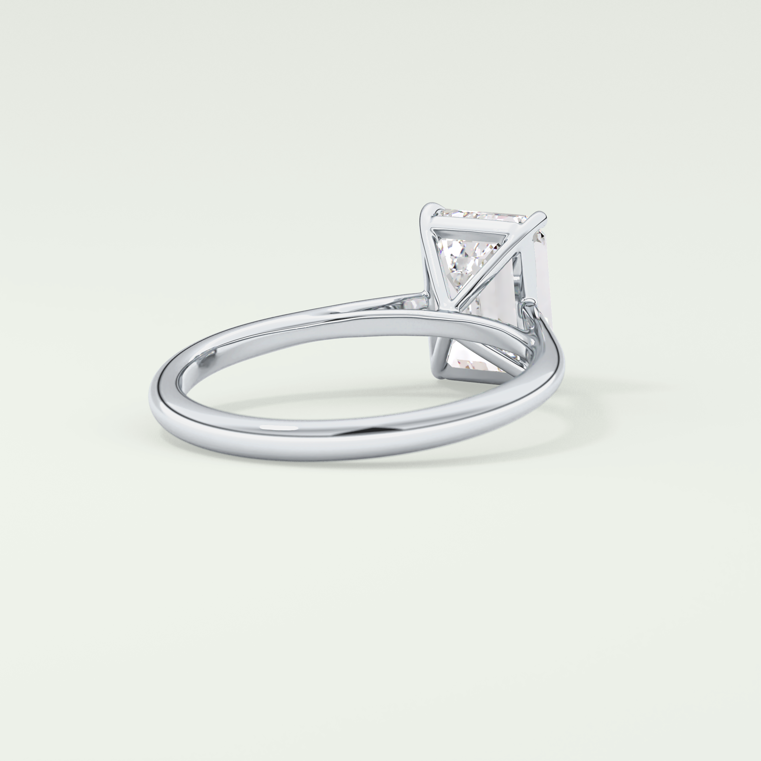 2.0 CT Emerald Cut Solitaire Lab-Grown Diamond Engagement Ring 14