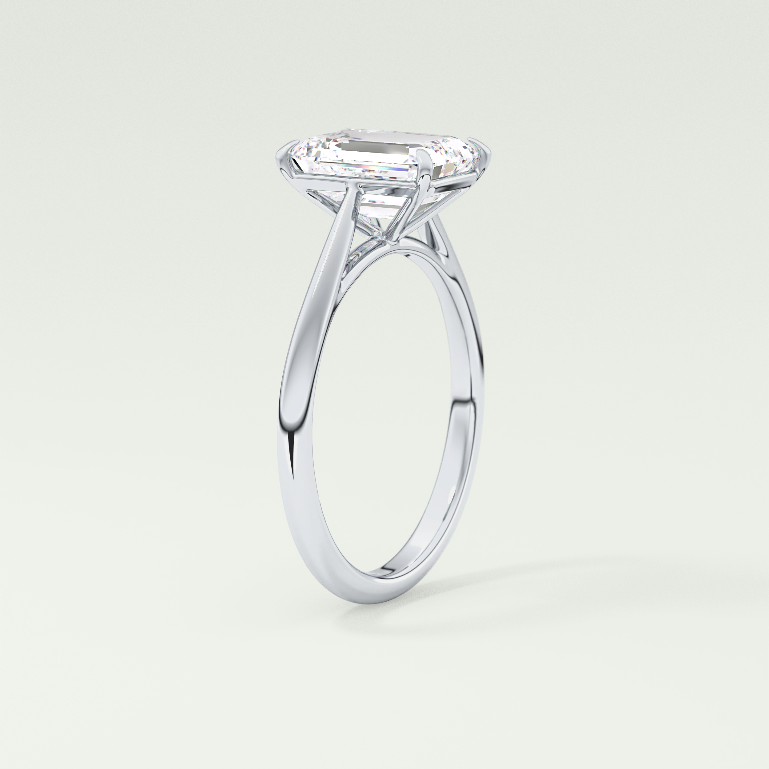 2.0 CT Emerald Cut Solitaire Lab-Grown Diamond Engagement Ring 17