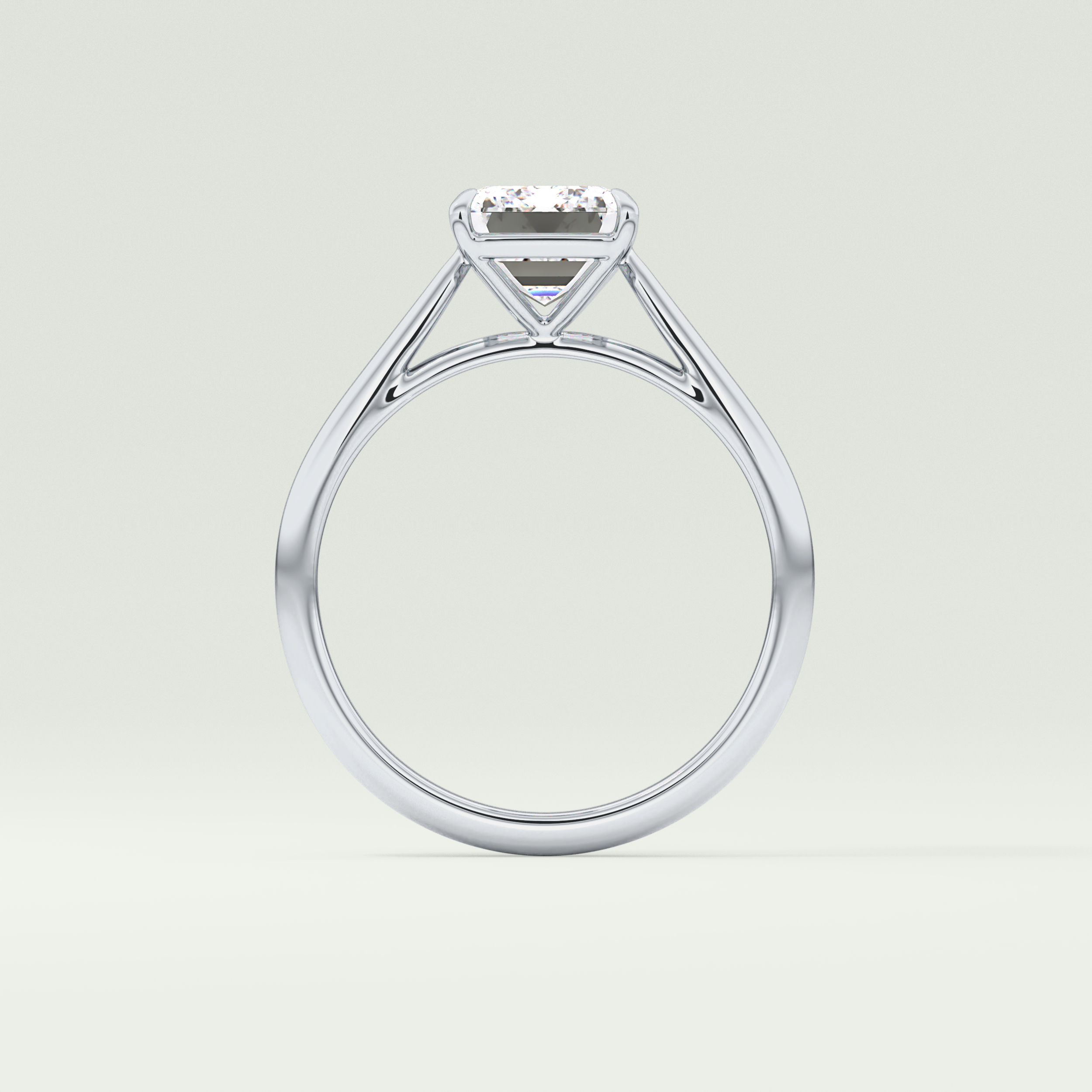2.0 CT Emerald Cut Solitaire Lab-Grown Diamond Engagement Ring 18