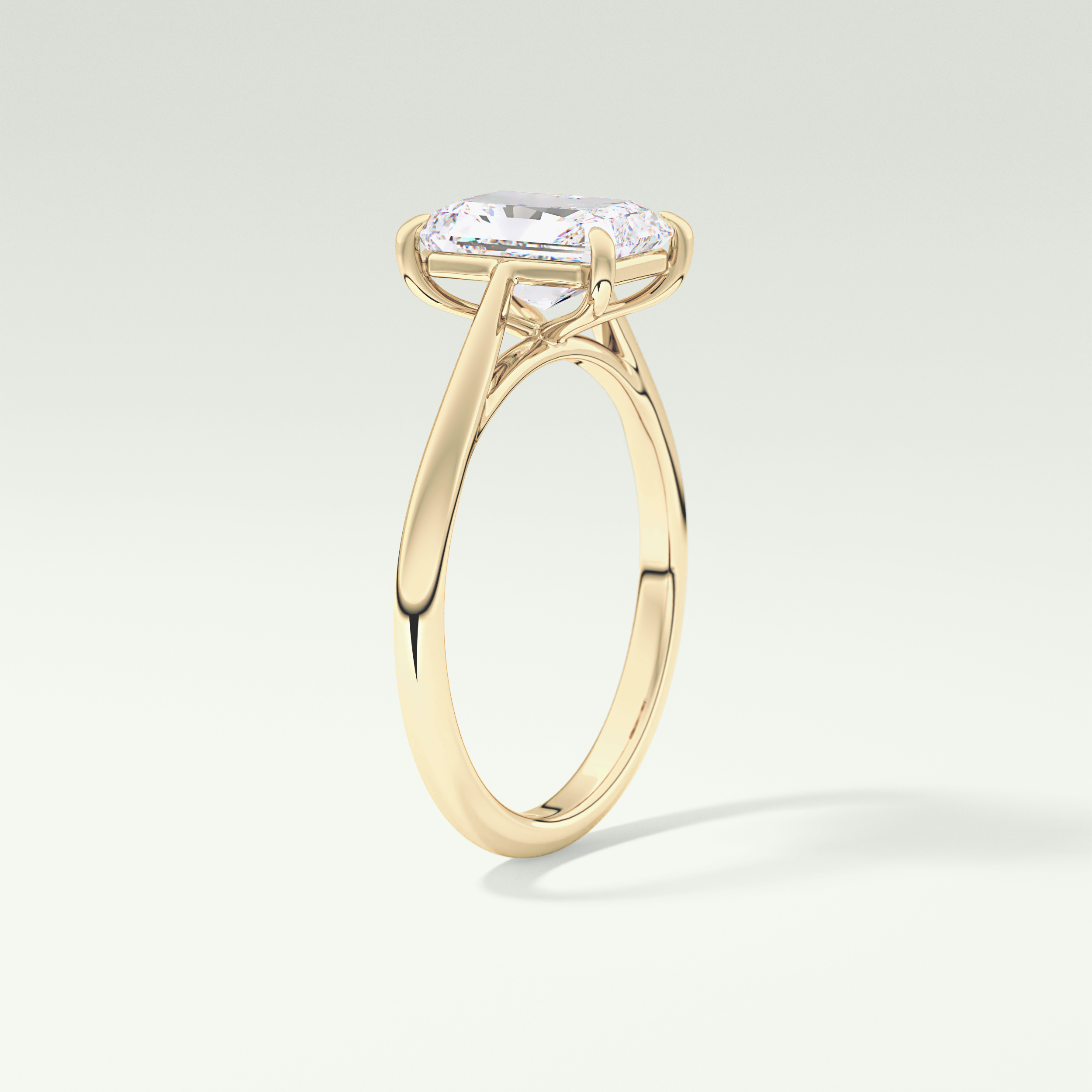 2.0 CT Radiant Cut Solitaire Moissanite Engagement Ring 5
