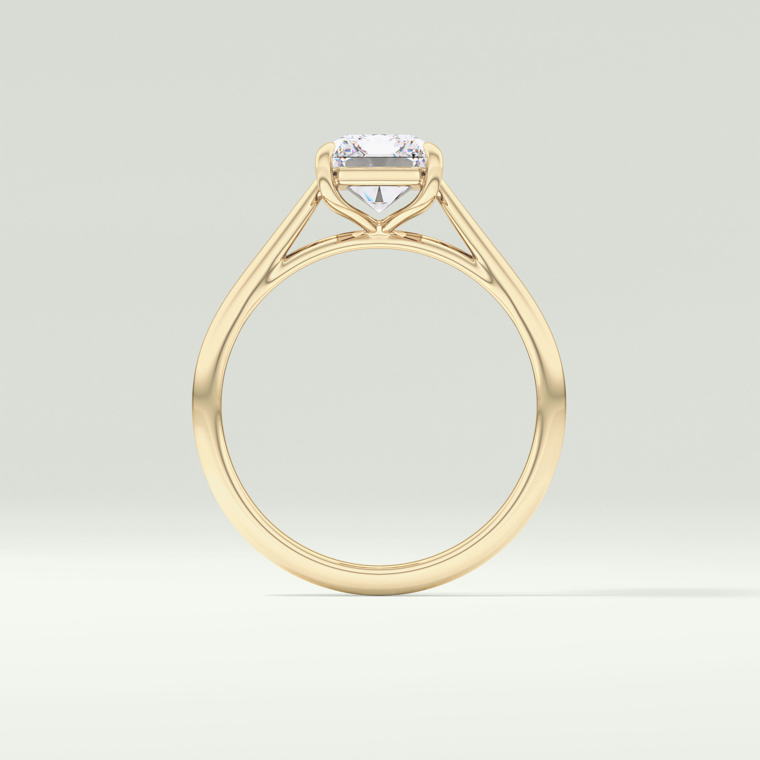 2.0 CT Radiant Cut Solitaire Lab-Grown Diamond Engagement Ring 6