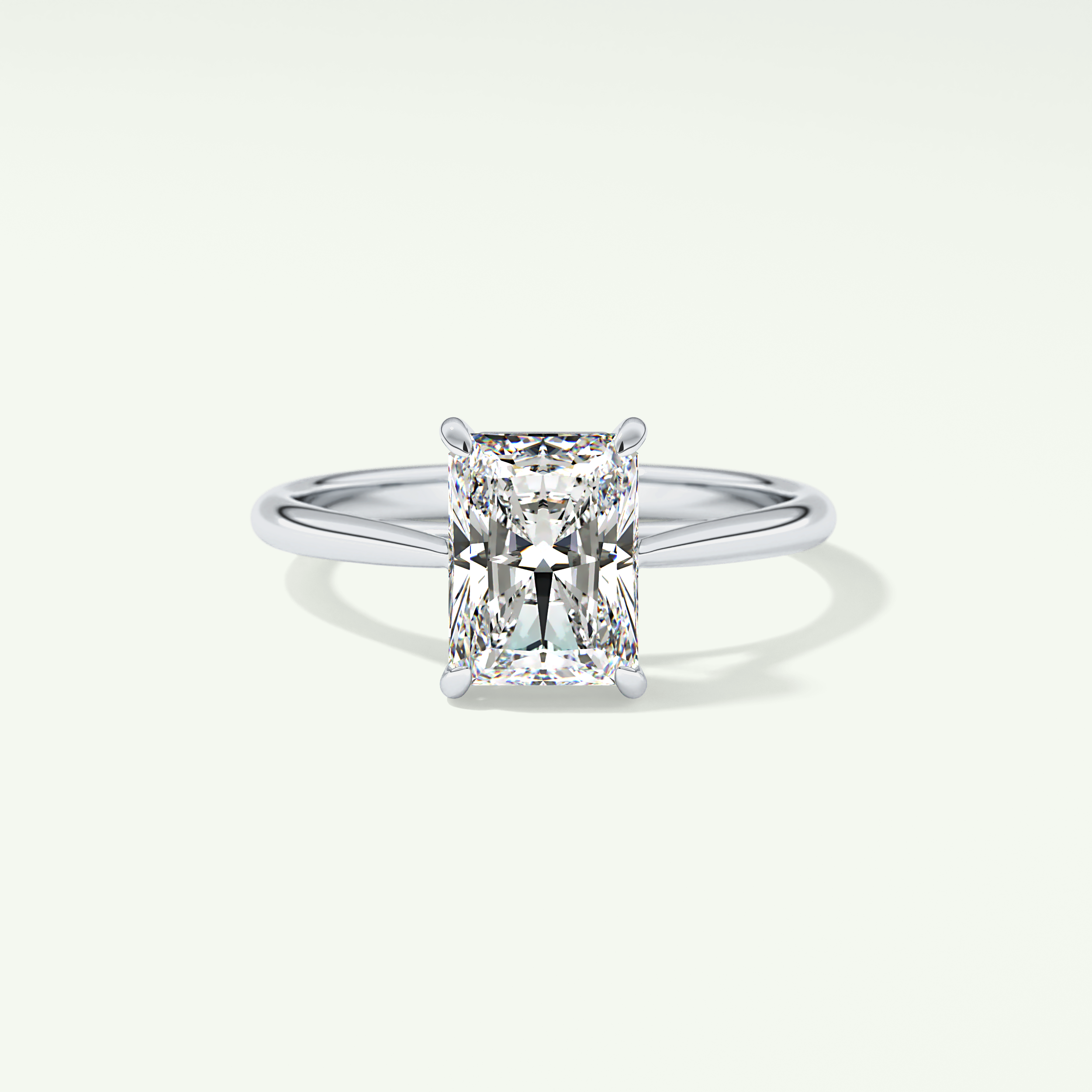 2.0 CT Radiant Cut Solitaire Lab-Grown Diamond Engagement Ring 13
