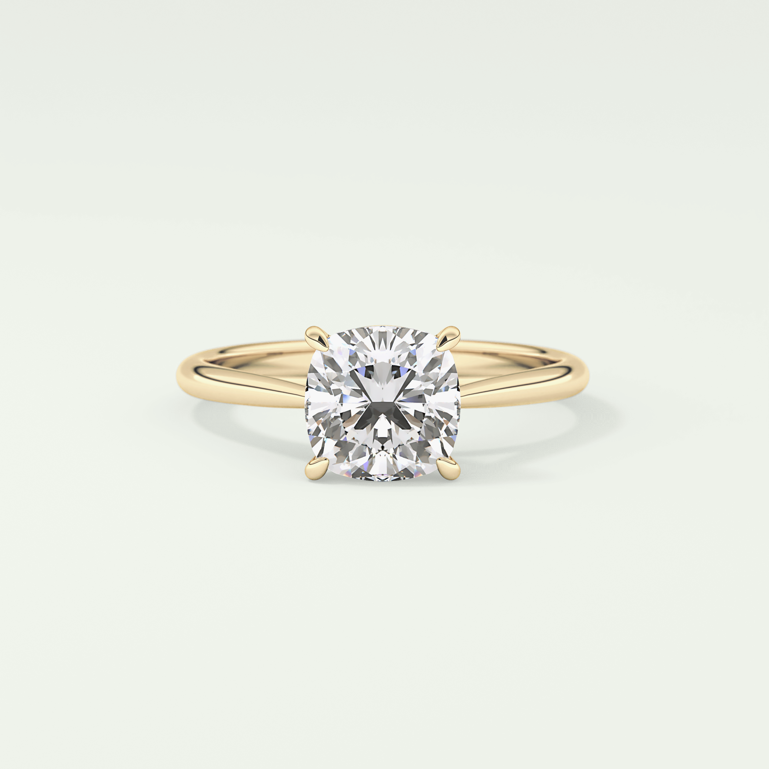 2.0 CT Cushion Cut Solitaire Lab-Grown Diamond Engagement Ring 1