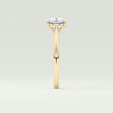2.0 CT Cushion Cut Solitaire Lab-Grown Diamond Engagement Ring 4