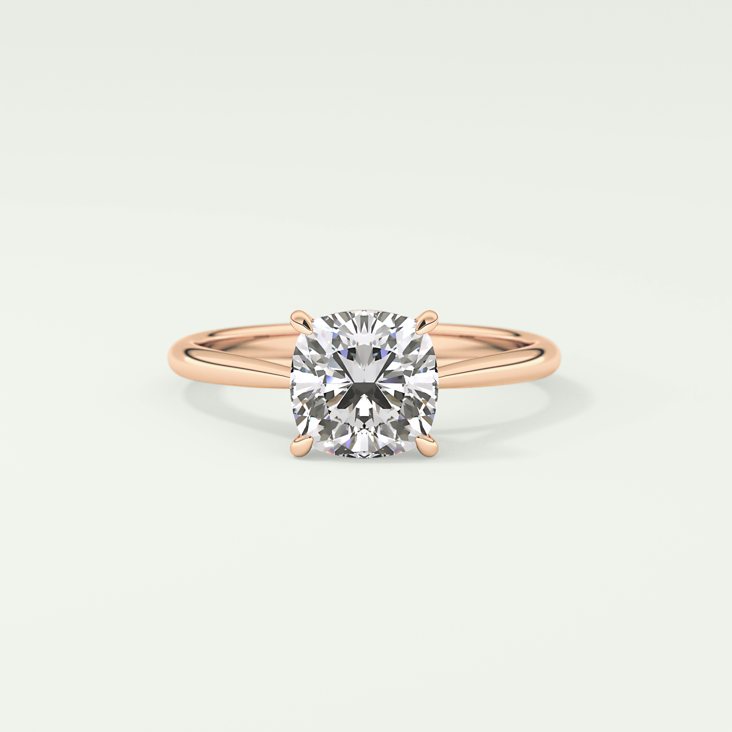 2.0 CT Cushion Cut Solitaire Lab-Grown Diamond Engagement Ring 7