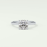 2.0 CT Cushion Cut Solitaire Lab-Grown Diamond Engagement Ring 13