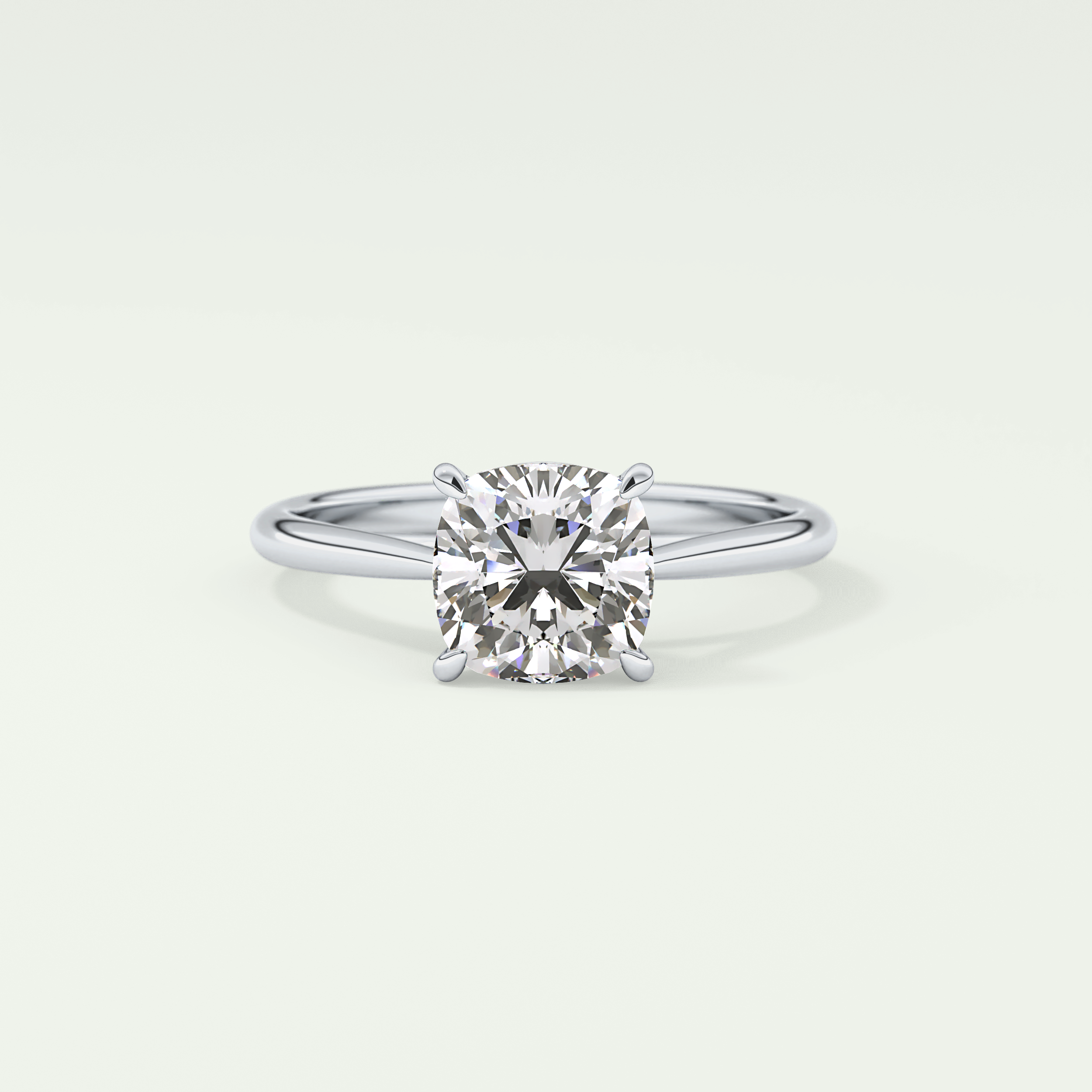 2.0 CT Cushion Cut Solitaire Lab-Grown Diamond Engagement Ring 13