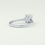2.0 CT Cushion Cut Solitaire Lab-Grown Diamond Engagement Ring 14