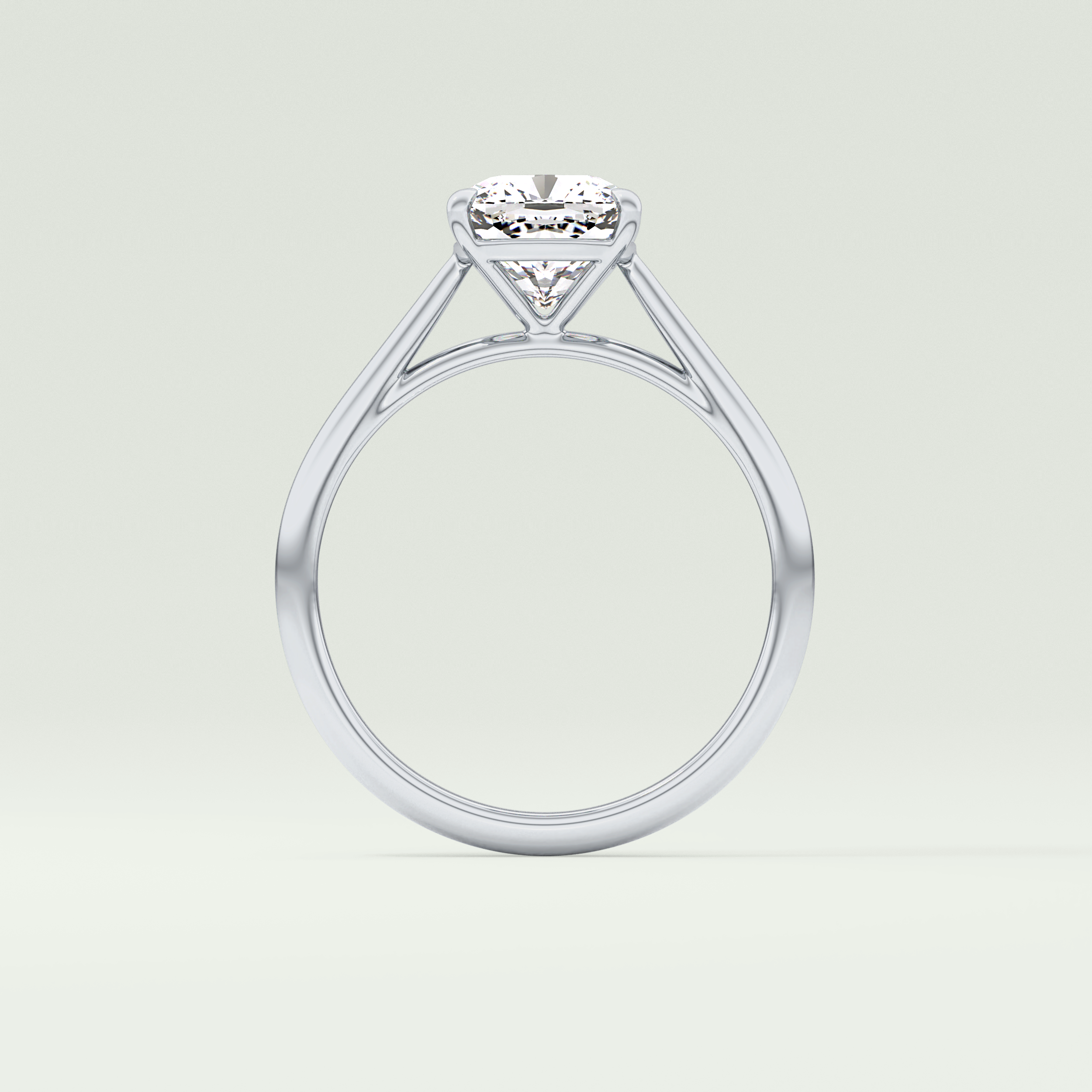 2.0 CT Cushion Cut Solitaire Lab-Grown Diamond Engagement Ring 18
