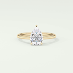 2.0 CT Pear Cut Solitaire Lab-Grown Diamond Engagement Ring 1