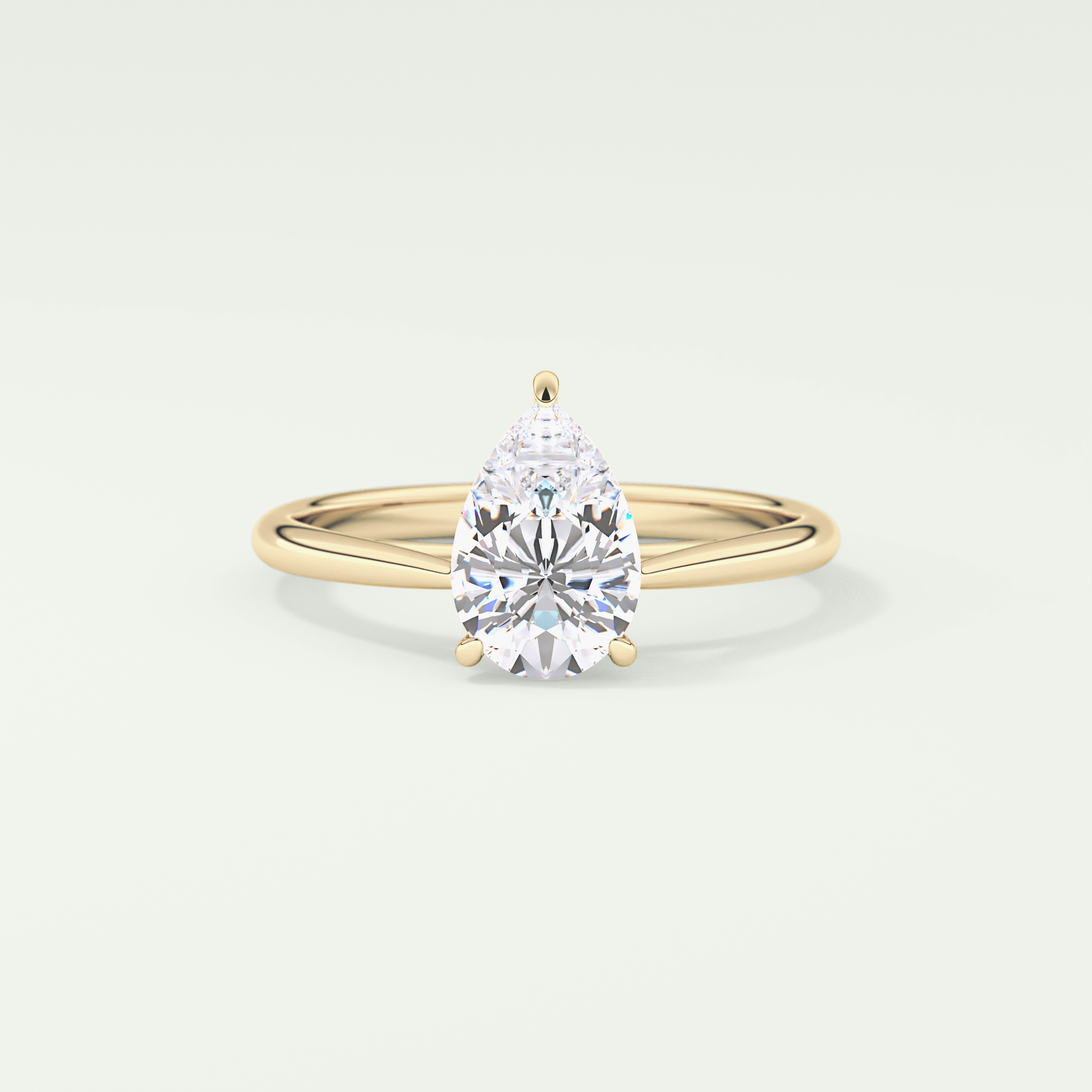 2.0 CT Pear Cut Solitaire Lab-Grown Diamond Engagement Ring 1