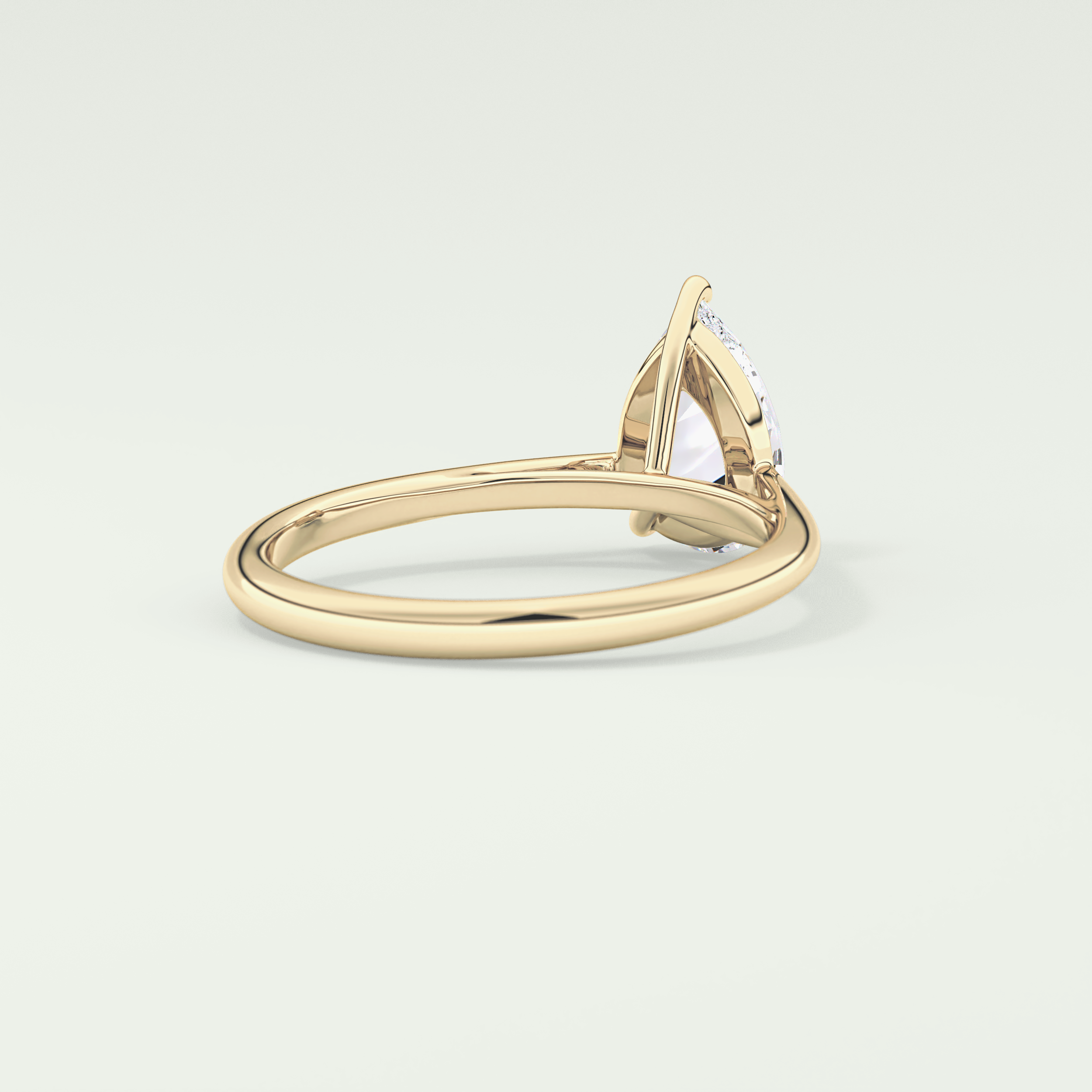 2.0 CT Pear Cut Solitaire Lab-Grown Diamond Engagement Ring 2