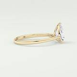 2.0 CT Pear Cut Solitaire Lab-Grown Diamond Engagement Ring 3