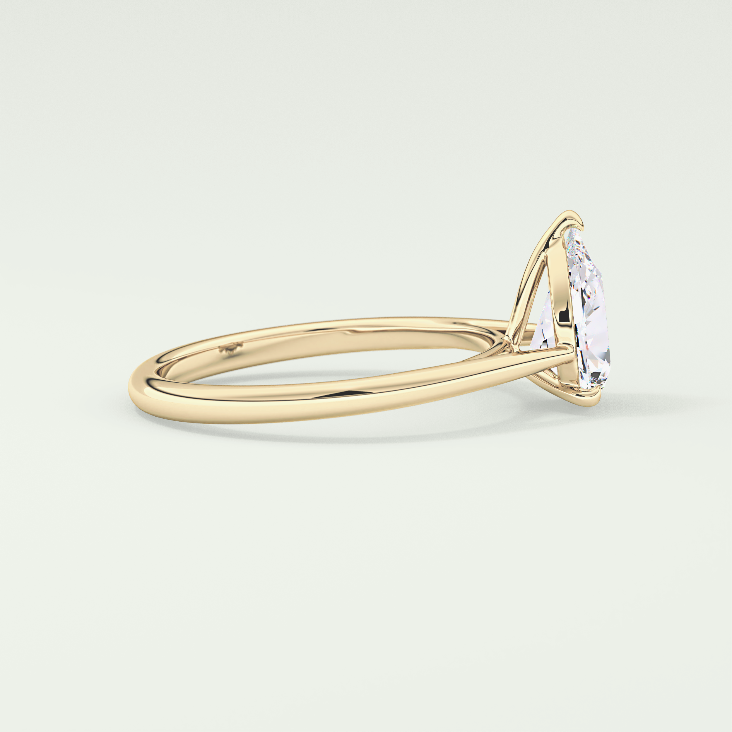 2.0 CT Pear Cut Solitaire Lab-Grown Diamond Engagement Ring 3