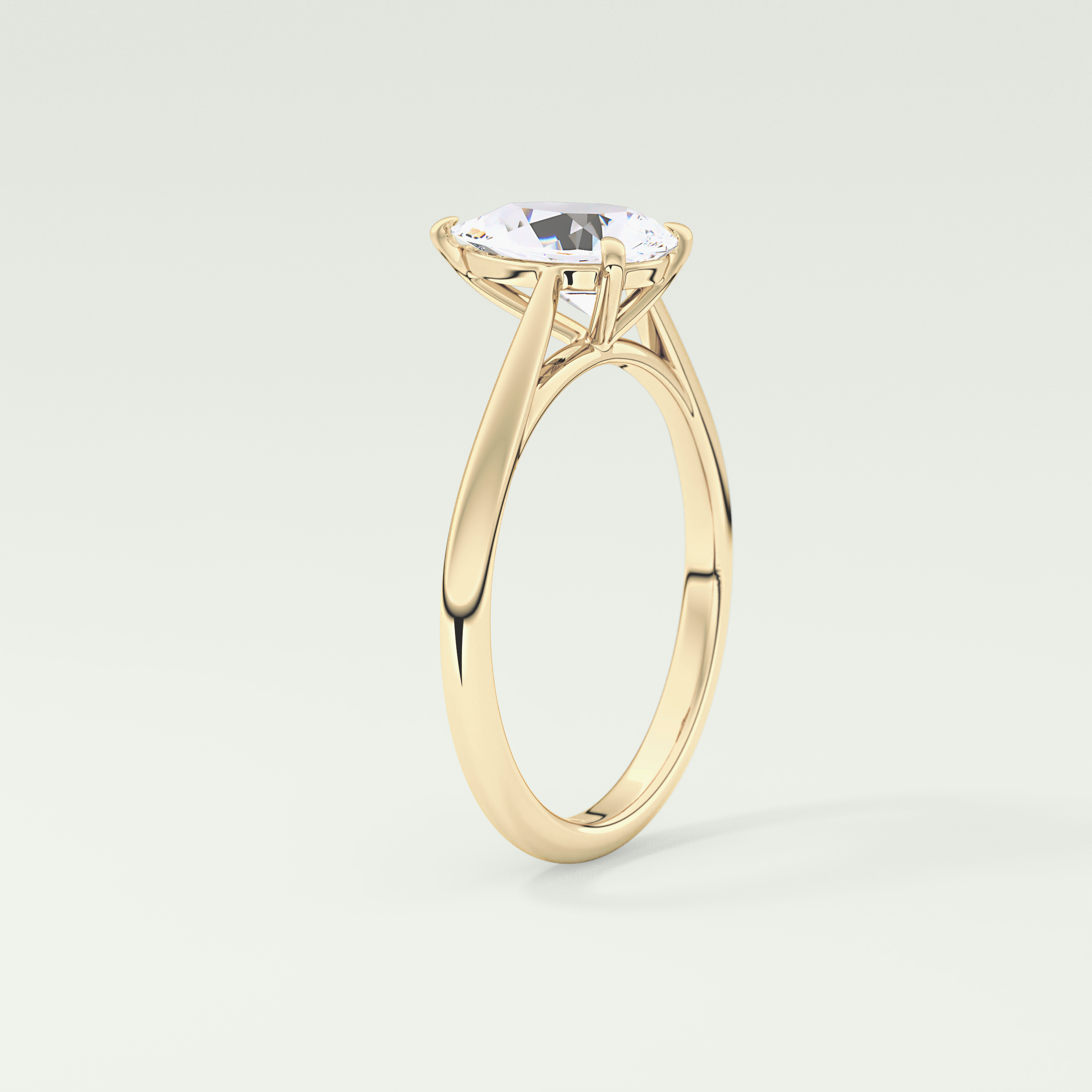 2.0 CT Pear Cut Solitaire Lab-Grown Diamond Engagement Ring 5