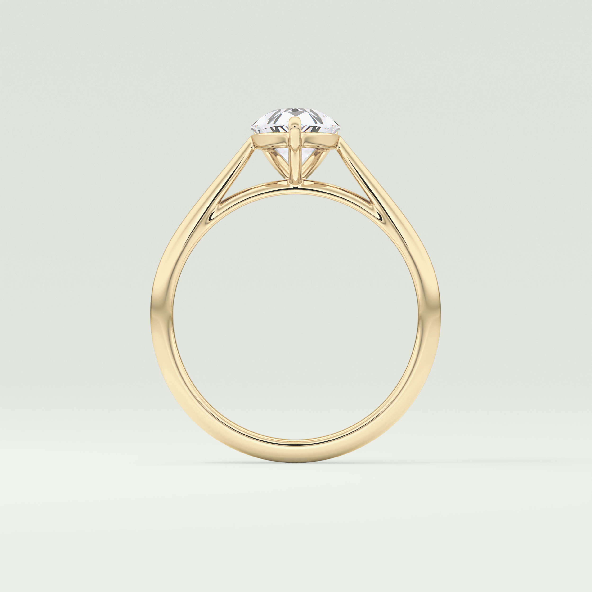 2.0 CT Pear Cut Solitaire Lab-Grown Diamond Engagement Ring 6