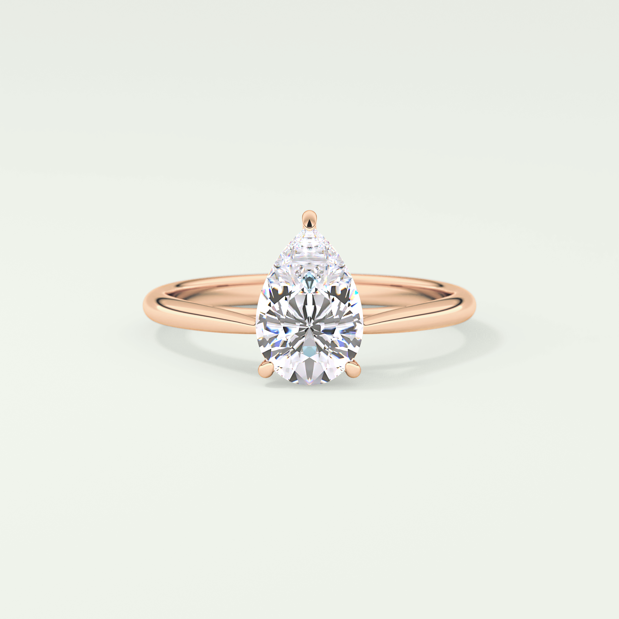 2.0 CT Pear Cut Solitaire Lab-Grown Diamond Engagement Ring 7