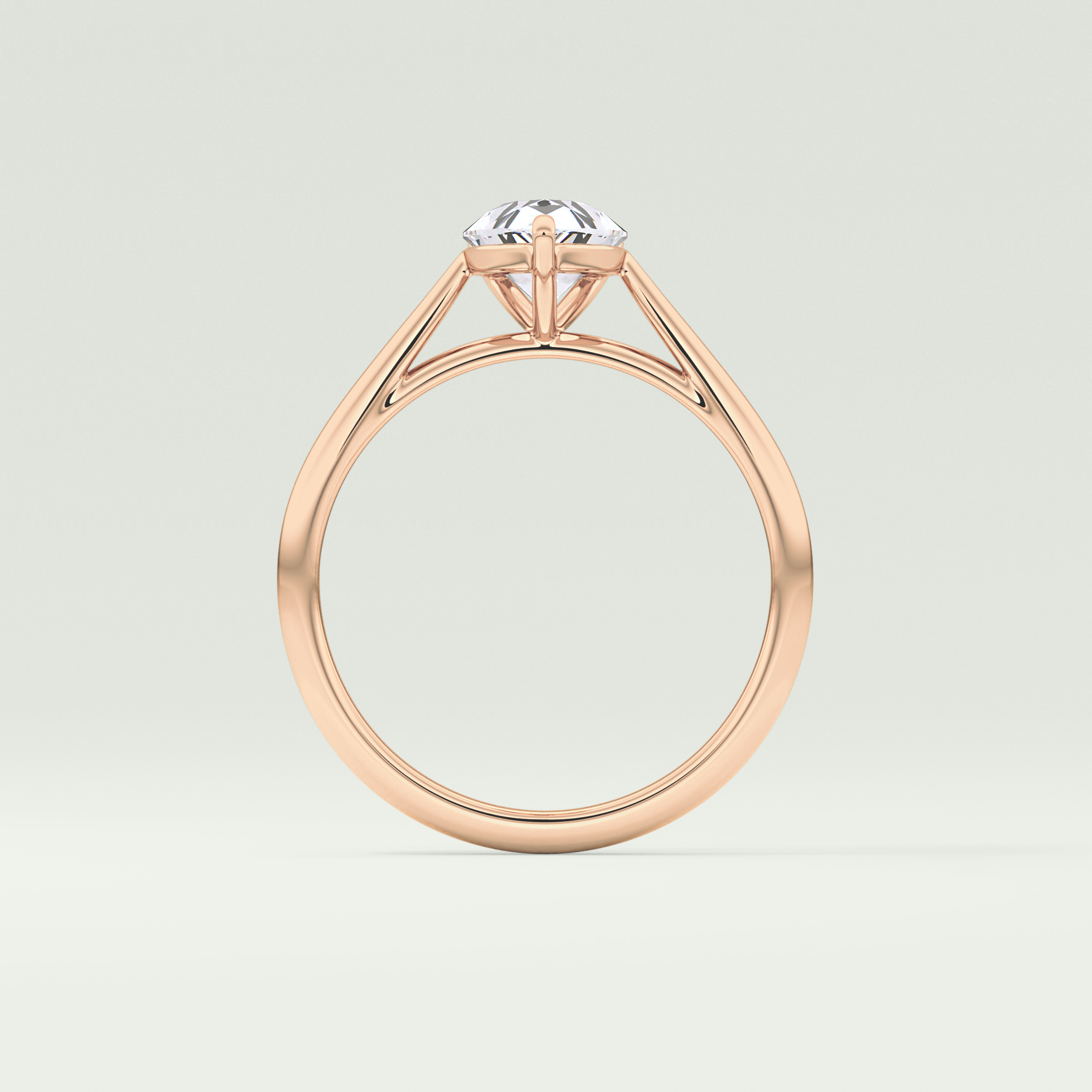 2.0 CT Pear Cut Solitaire Lab-Grown Diamond Engagement Ring 12