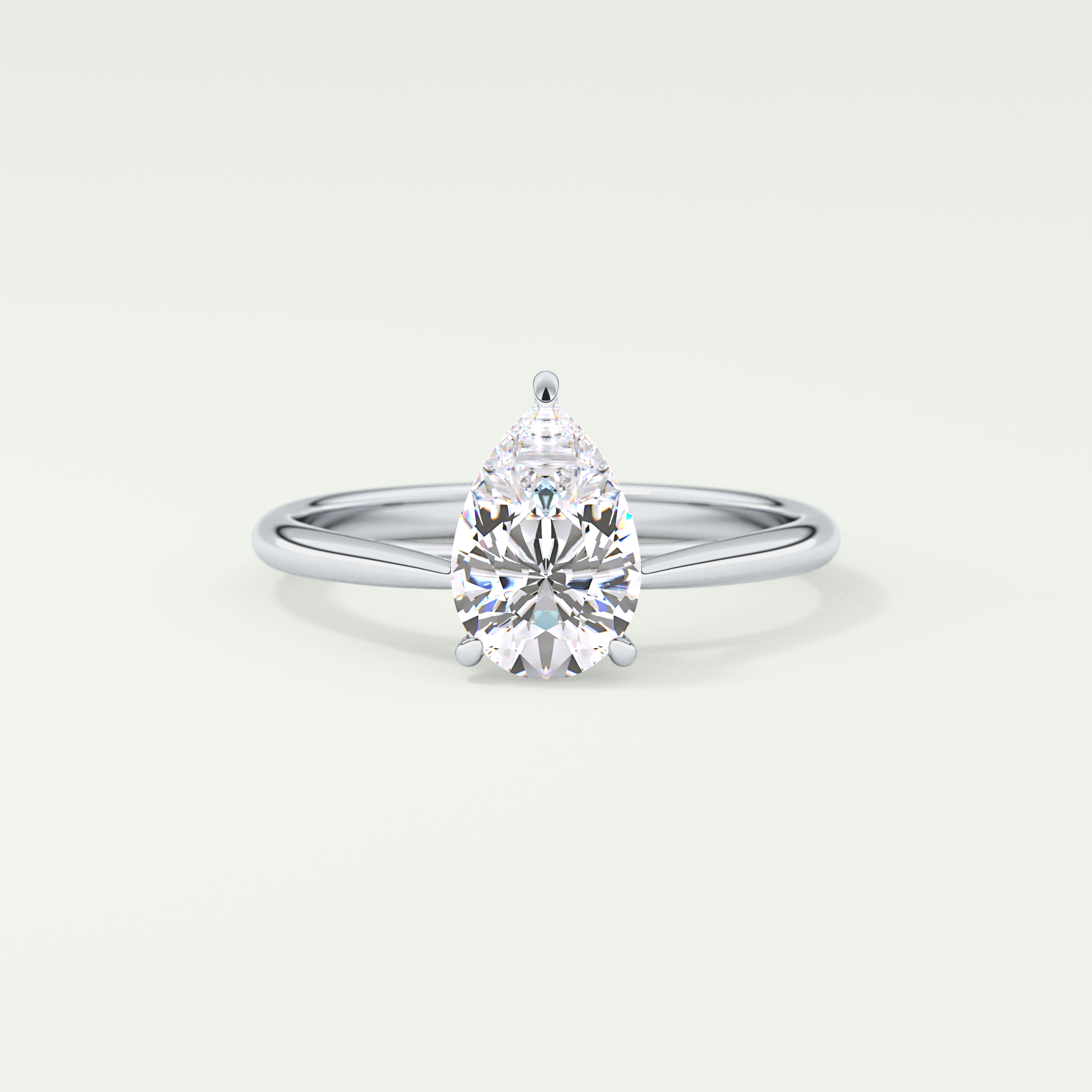 2.0 CT Pear Cut Solitaire Lab-Grown Diamond Engagement Ring 13