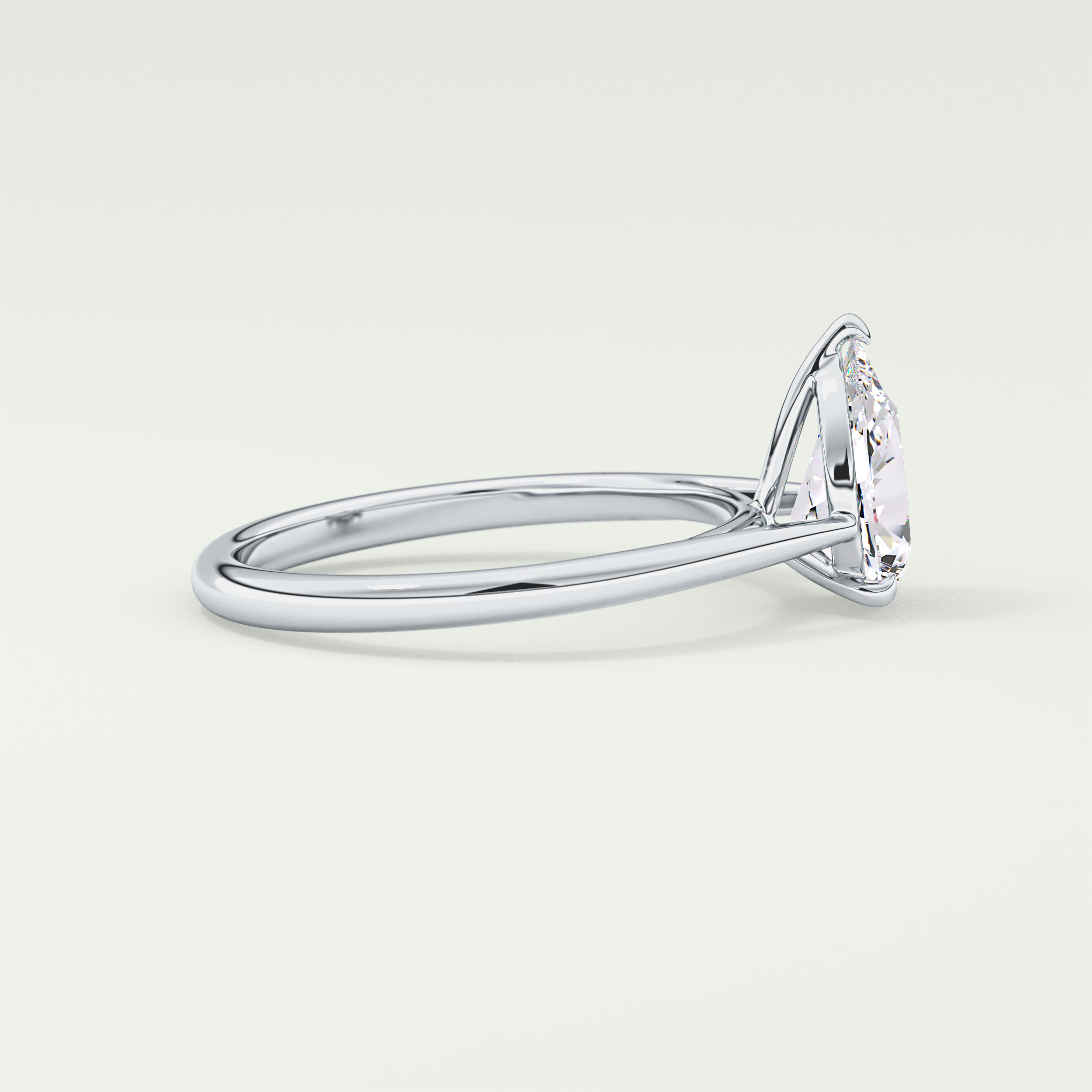 2.0 CT Pear Cut Solitaire Lab-Grown Diamond Engagement Ring 15