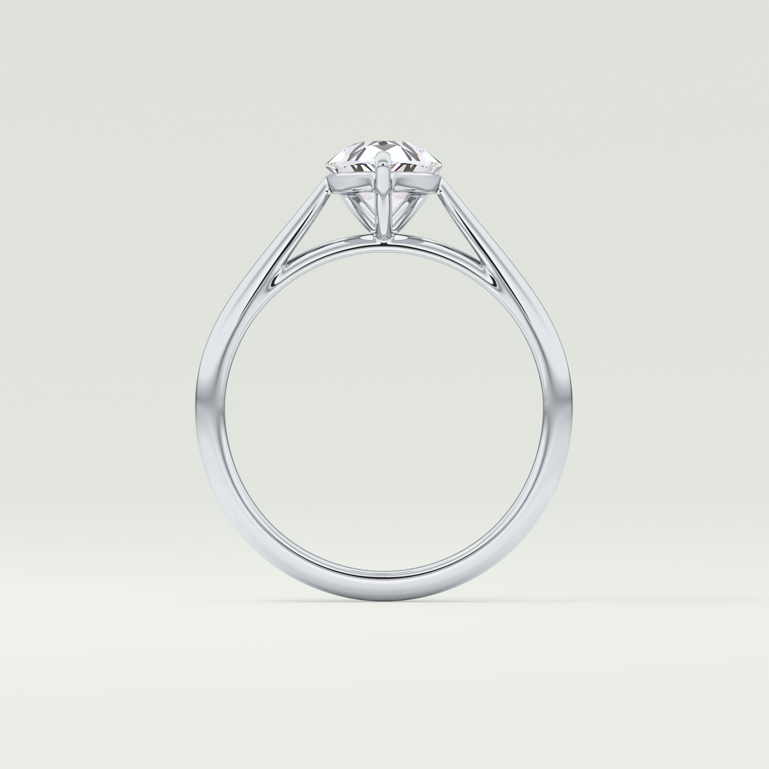2.0 CT Pear Cut Solitaire Lab-Grown Diamond Engagement Ring 18