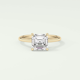 2.0 CT Asscher Cut Solitaire Lab Grown Diamond Engagement Ring 1