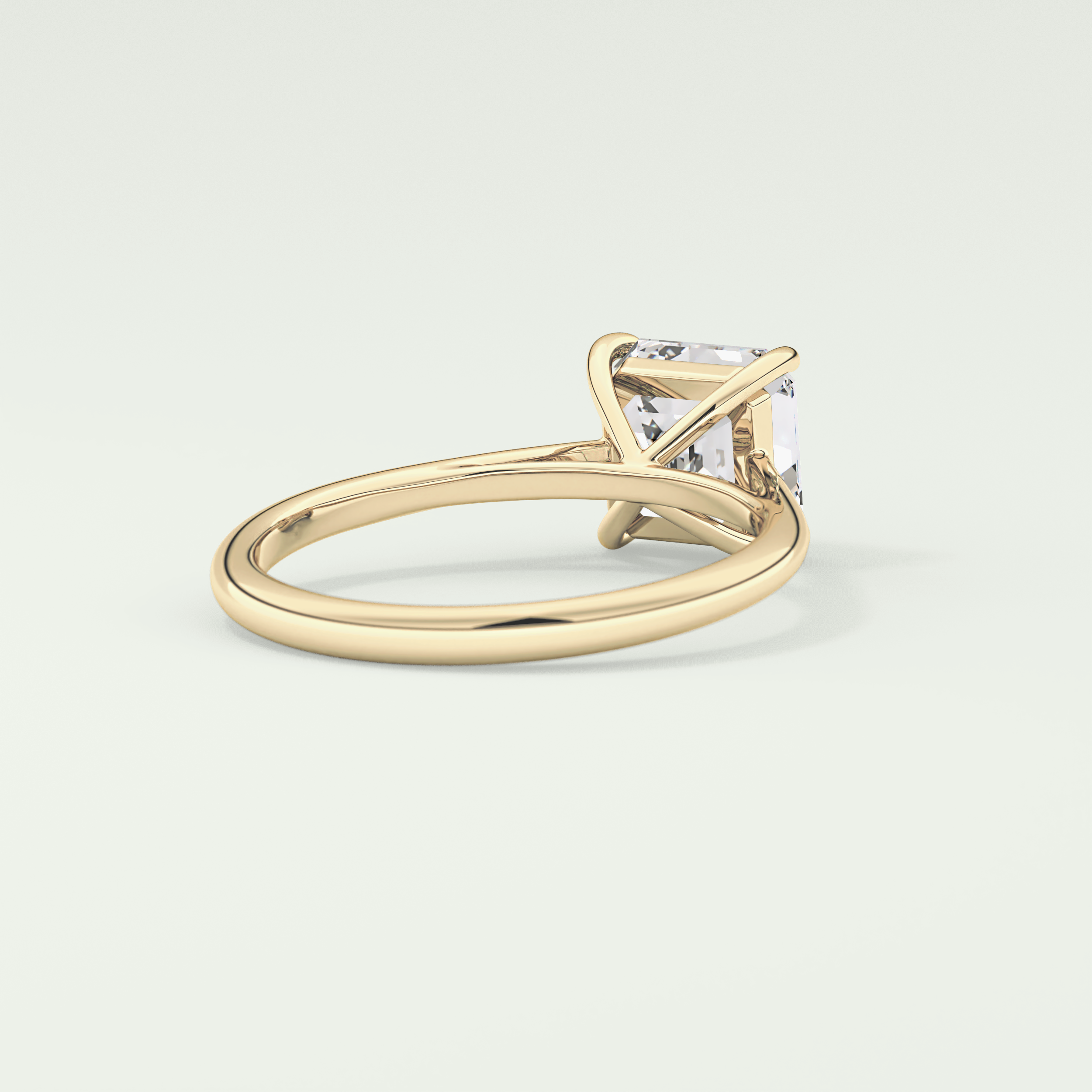 2.0 CT Asscher Cut Solitaire Lab Grown Diamond Engagement Ring 2