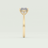2.0 CT Asscher Cut Solitaire Lab Grown Diamond Engagement Ring 4