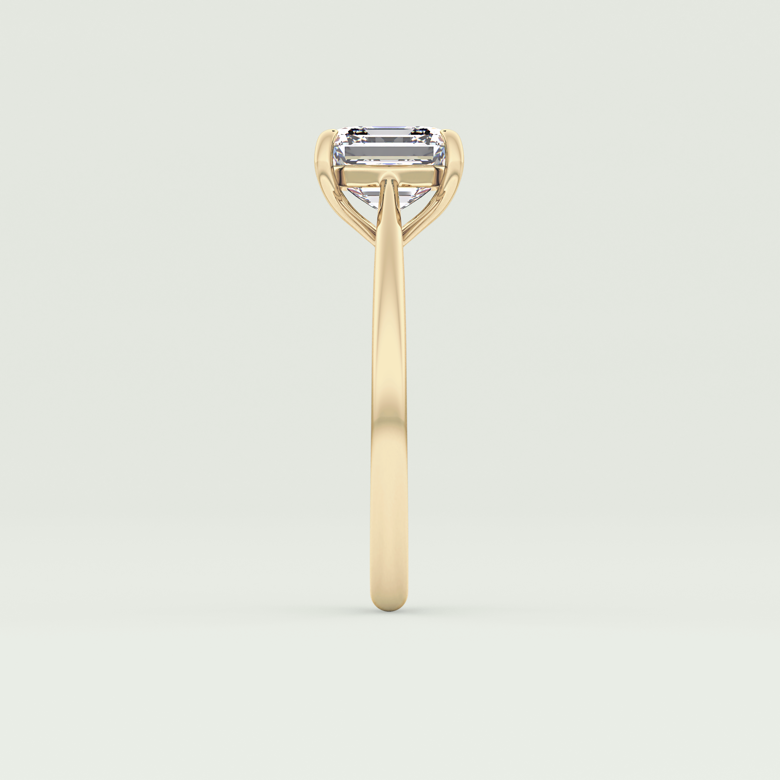 2.0 CT Asscher Cut Solitaire Lab Grown Diamond Engagement Ring 4