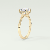 2.0 CT Asscher Cut Solitaire Lab Grown Diamond Engagement Ring 6