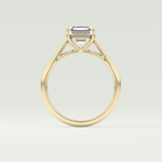 2.0 CT Asscher Cut Solitaire Moissanite Engagement Ring 7